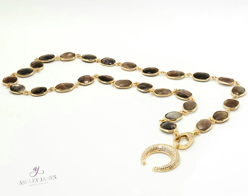 Bezel Chain  Necklaces