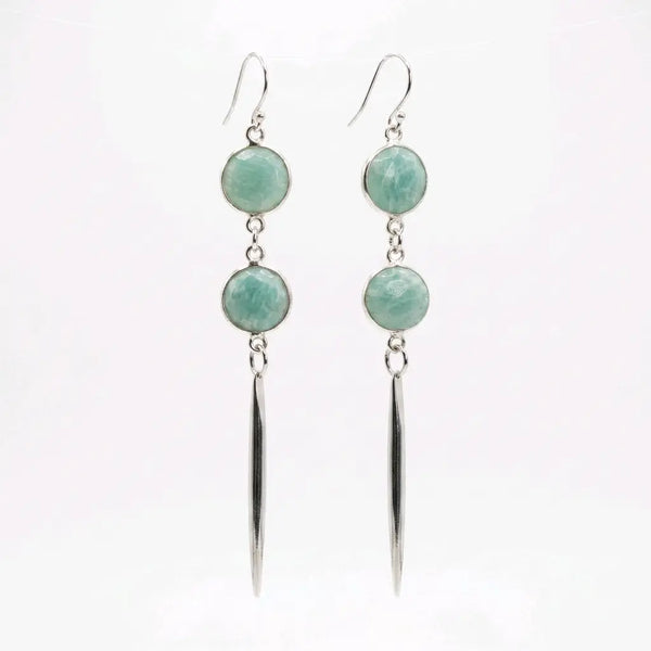 Amazonite Dangle Earrings Ashley James Jewelry Design