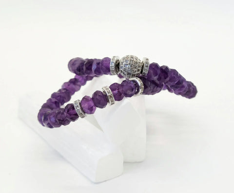 Amethyst Gemstone Ashley Bracelet Set Ashley James Jewelry Design