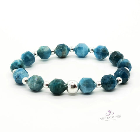 Apatite Gemstone Prism Power Bracelet (Manifestation) Ashley James Jewelry Design