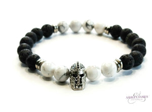 Howlite Warrior Men's Bracelet Ashley James Jewelry Design