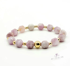 Kunzite Gemstone Prism Power Bracelet (Inner Peace) Ashley James Jewelry Design