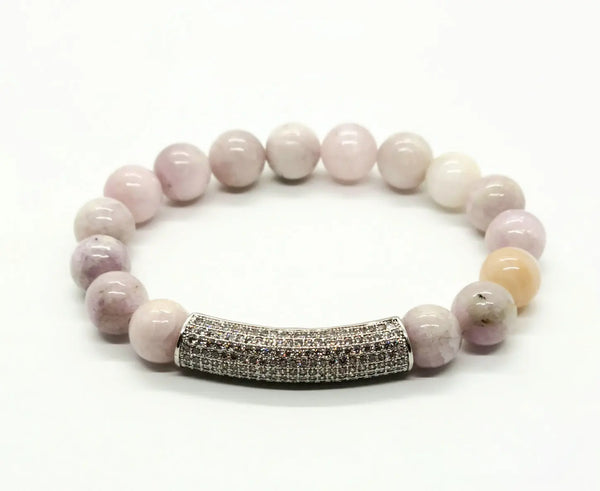 Kunzite Gemstone Raise the Bar Bracelet Ashley James Jewelry Design