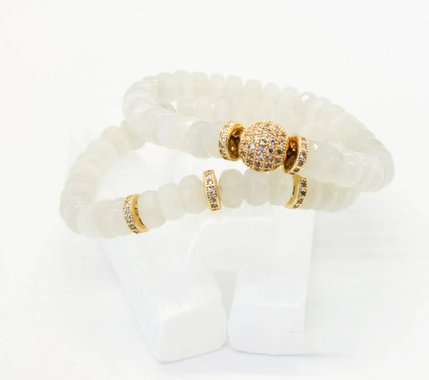 Moonstone Gemstone Ashley Bracelet Set Ashley James Jewelry Design