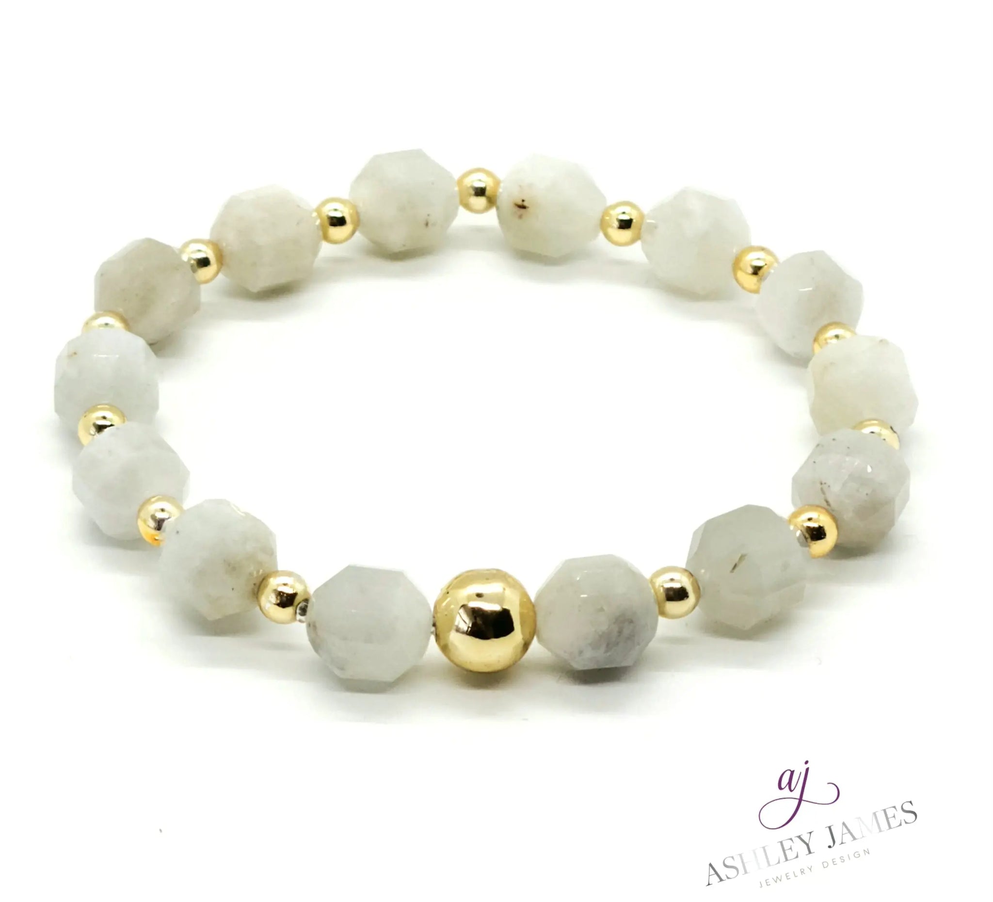 Moonstone Gemstone Prism Power Bracelet (Renewal) Ashley James Jewelry Design