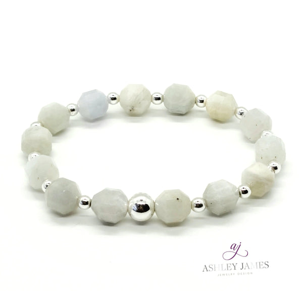 Moonstone Gemstone Prism Power Bracelet (Renewal) Ashley James Jewelry Design