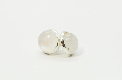 Natural Moonstone Stud Earrings Ashley James Jewelry Design