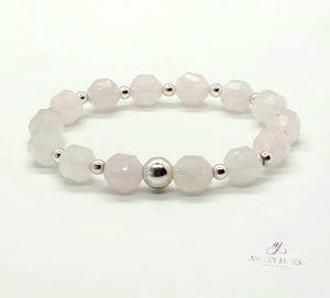 Rose Quartz Gemstone Prism Power Bracelet (Love) Ashley James Jewelry Design