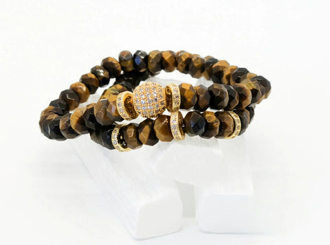 Tiger Eye Gemstone Ashley Bracelet Set Ashley James Jewelry Design