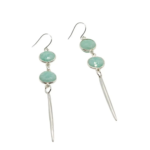 Amazonite Dangle Earrings Ashley James Jewelry Design