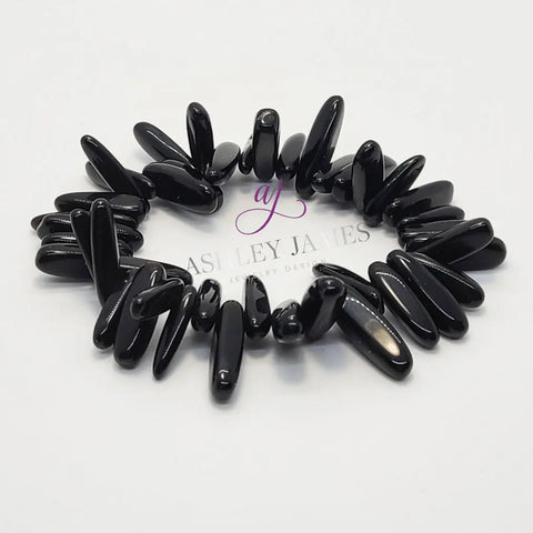 Black Obsidian Stonehenge Bracelet - Ashley James Jewelry Design