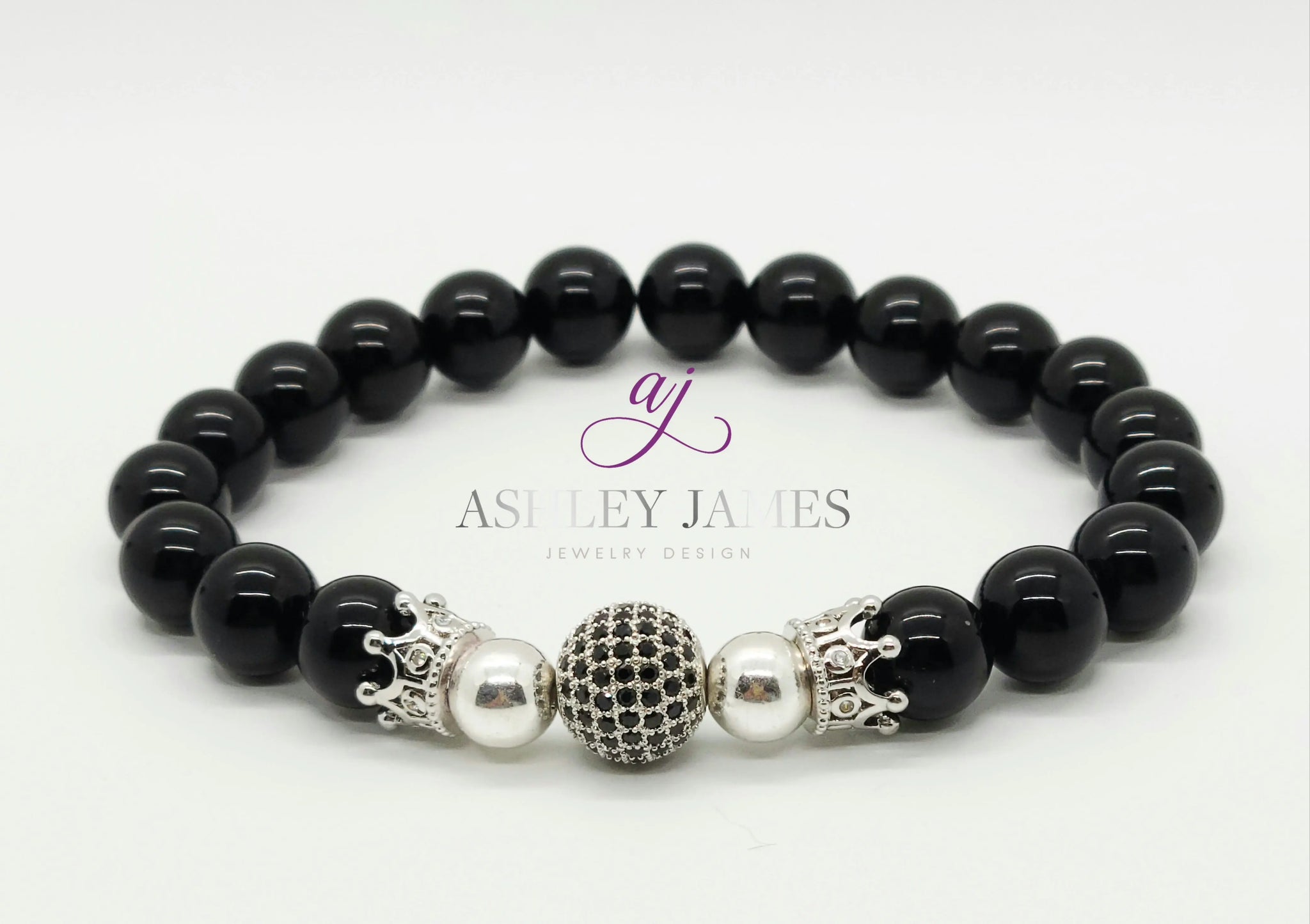 Black Onyx Gemstone James Bracelet - Ashley James Jewelry Design