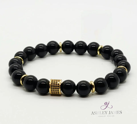 Black Onyx Gemstone Rigel Bracelet - Ashley James Jewelry Design