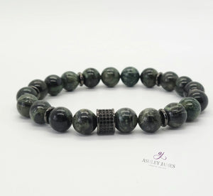 Green Jasper Gemstone Samson Bracelet - Ashley James Jewelry Design