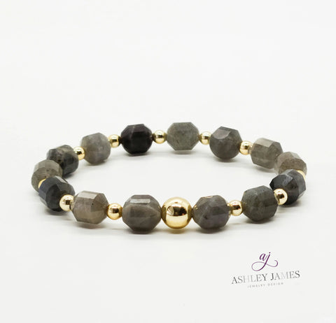 Labradorite Gemstone Prism Power Bracelet (Goal Attainment) - Ashley James Jewelry Design