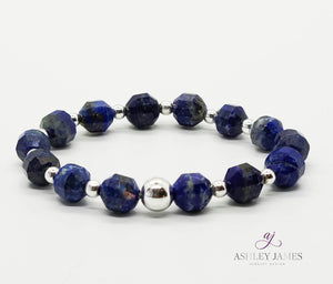 Lapis Lazuli Gemstone Prism Power Bracelet - Ashley James Jewelry Design