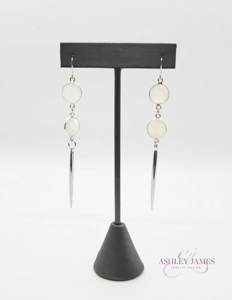 Moonstone Dangle Earrings Ashley James Jewelry Design