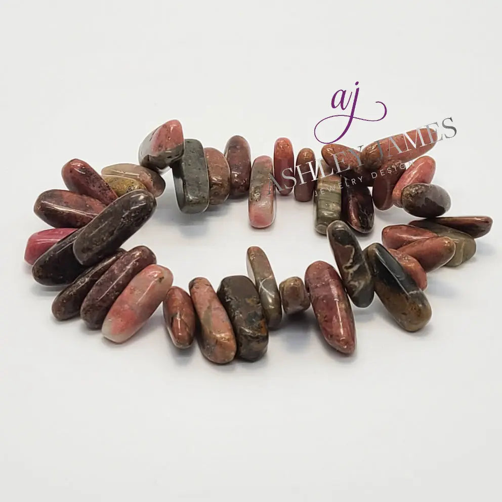 Rhodonite Stonehenge Bracelet - Ashley James Jewelry Design