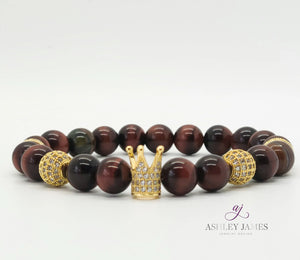 Tiger Eye Gemstone Jarrod Bracelet - Ashley James Jewelry Design