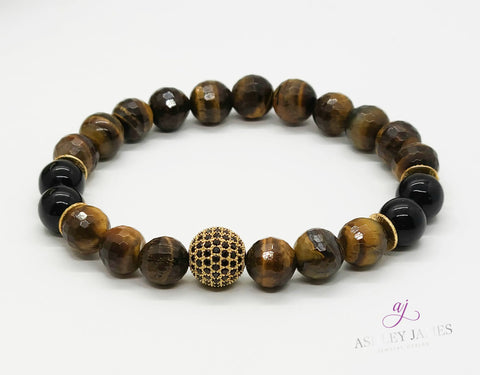 Tiger Eye Gemstone Stone Bracelet - Ashley James Jewelry Design